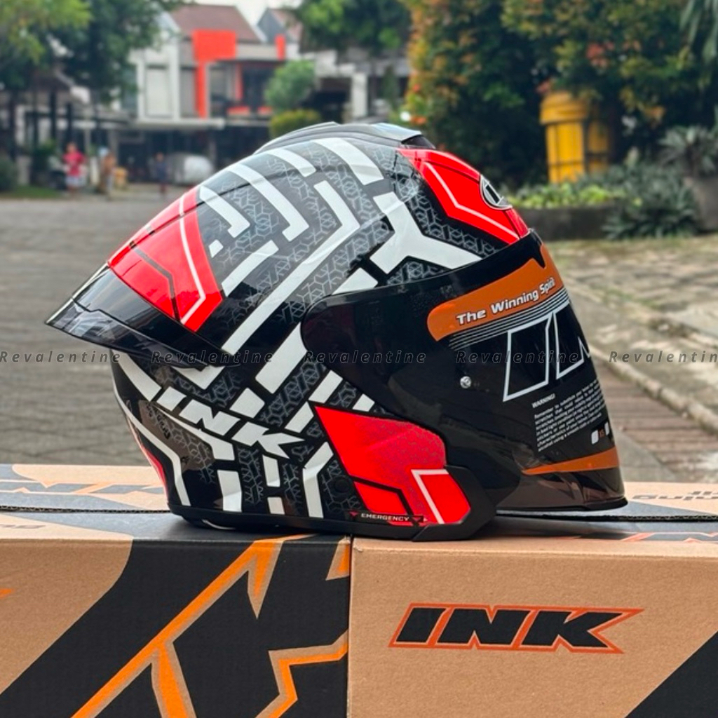 Jual INK TERRA 2 #2 BLACK RED ORIGINAL | DOUBLE VISOR | FREE SPOILER ...