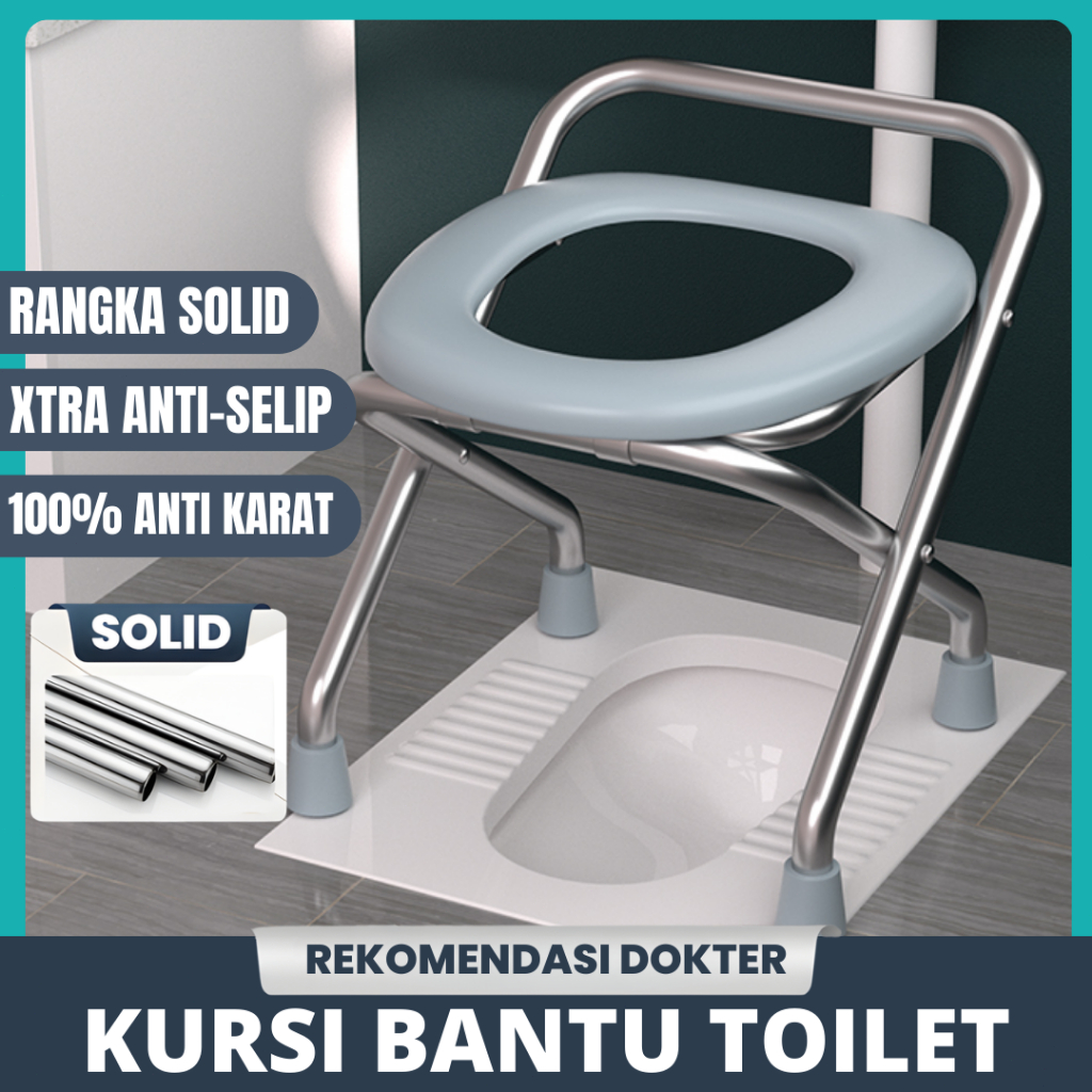 Kursi Toilet Lipat Kursi Toilet Alat Bantu Kursi Toilet Praktis Kursi Toilet Untuk Orang Tua atau Ibu Hamil
