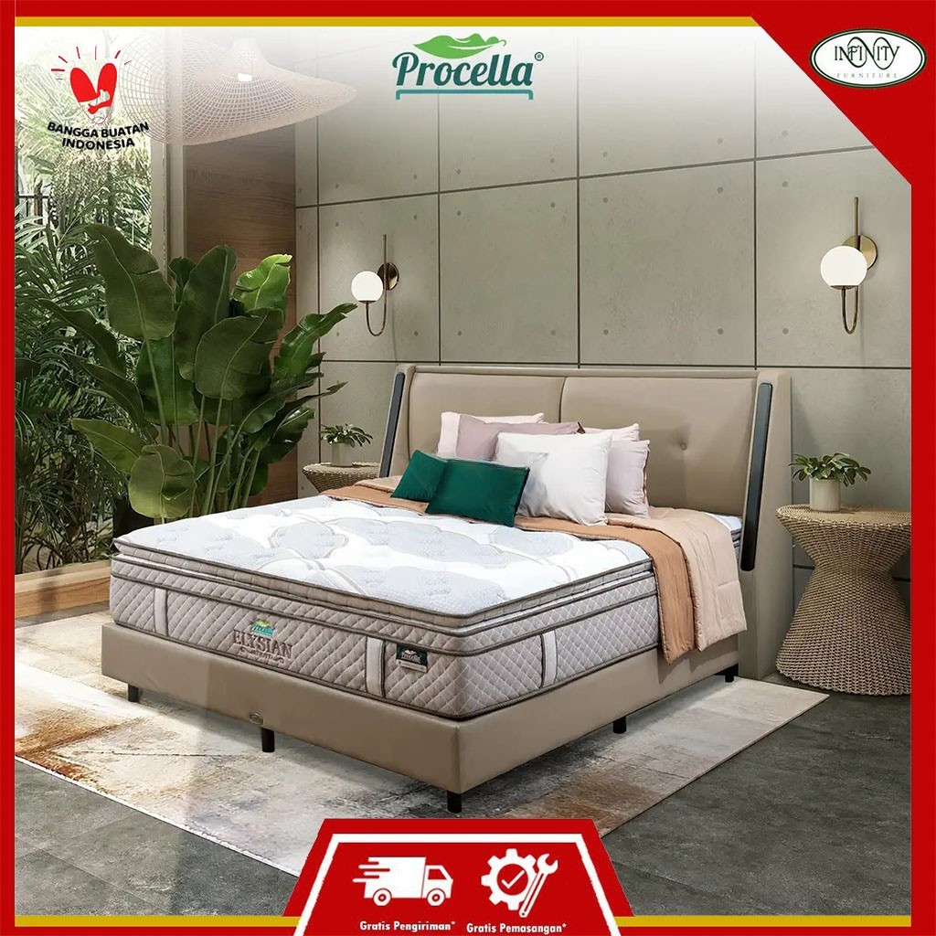 Jual PROCELLA ELYSIAN Kasur Spring Bed Set Rejuve Medium Soft | Shopee ...