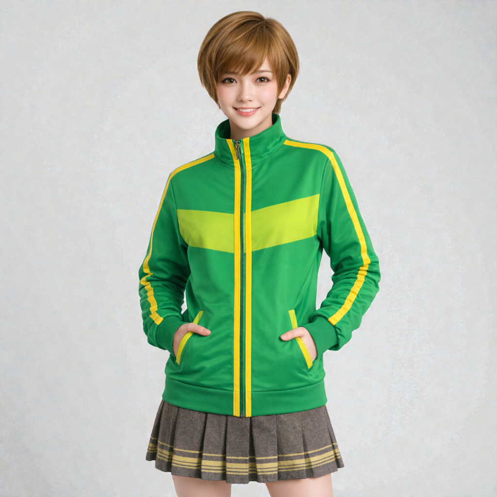 Jual Jaket Tracktop Chie Satonaka Persona 4 Cosplay Anime Bahan Halus