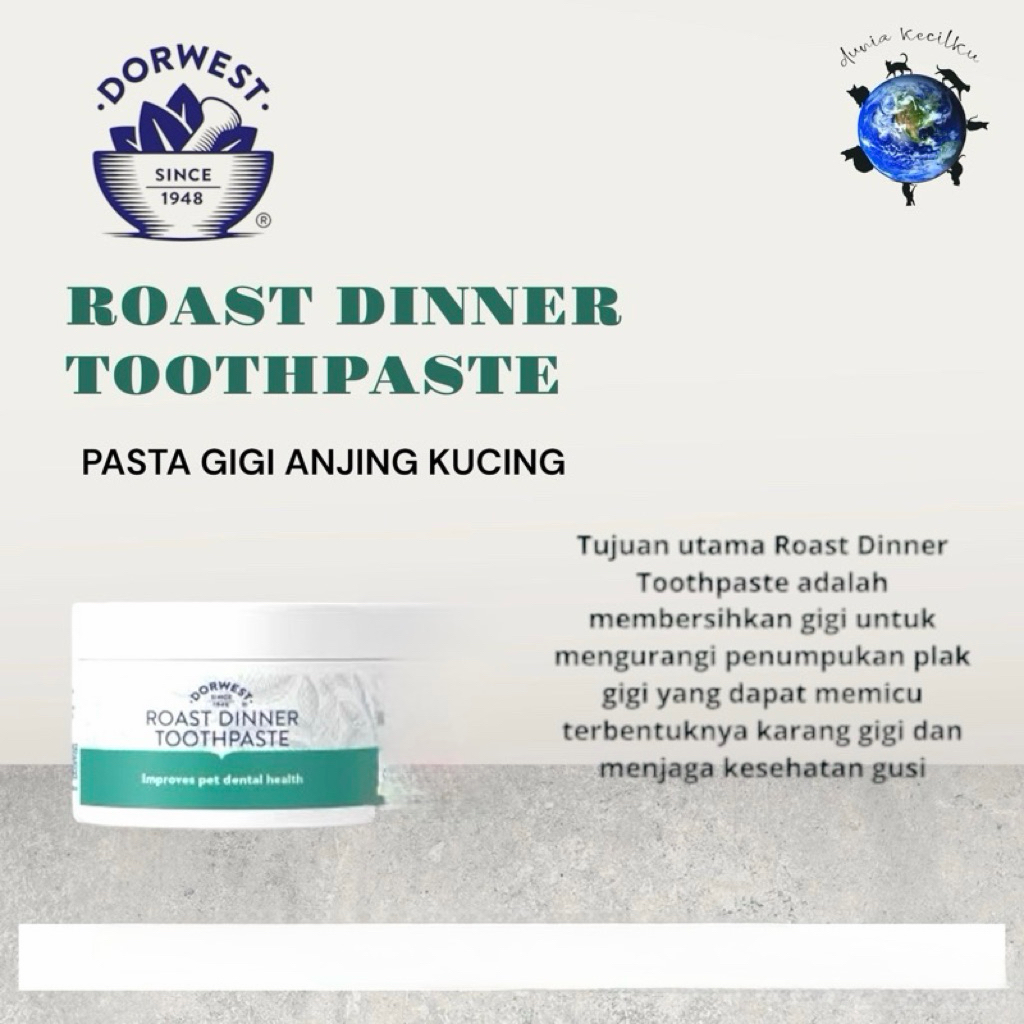 Jual Dorwest Roast Dinner Toothpaste - Pasta Gigi Anjing Kucing Anti ...