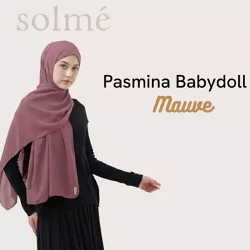 Solmè Pashmina Ceruty Babydoll Hijab Premium Lembut Jatuh Ringan Elegan