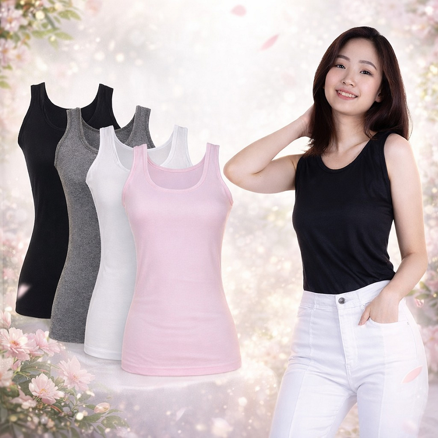 Jual HW - Tangtop premium Wanita Tank Top Tali BESAR / Singlet Wanita ...