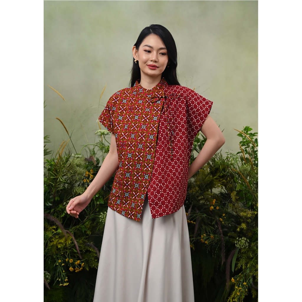 Jual NONA RARA - Cana Encim T5434, Baju kerja batik blouse wanita ...