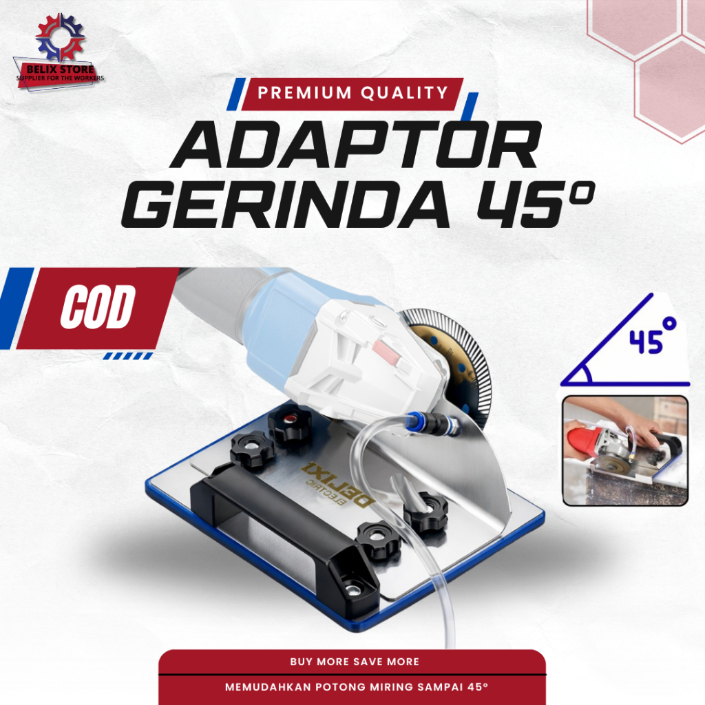 Jual Adaptor Grenda 45 Derajat untuk Pemotongan Granit/ Dudukan Gerinda ...