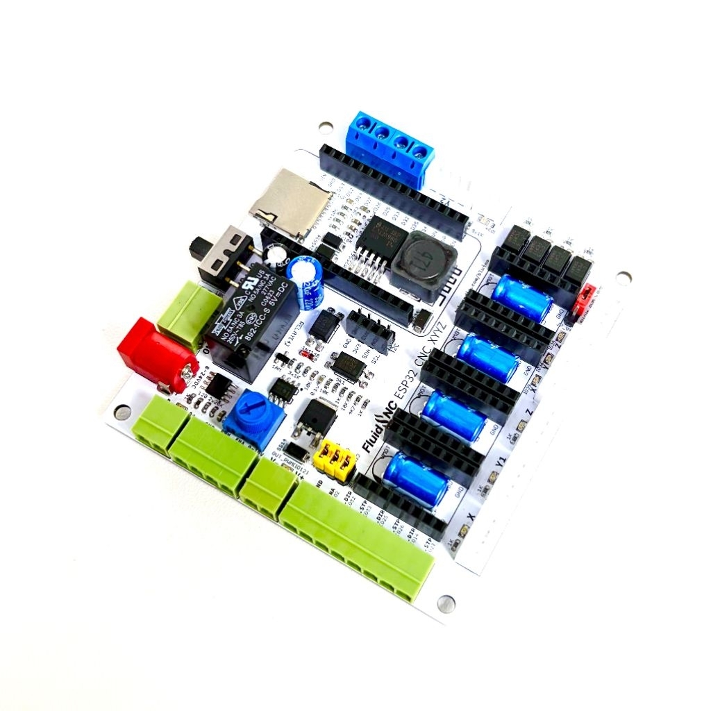 Jual FluidNC ESP32 CNC XYYZ 3 Axis GRBL Wifi Micro SD Relay RS485 ...