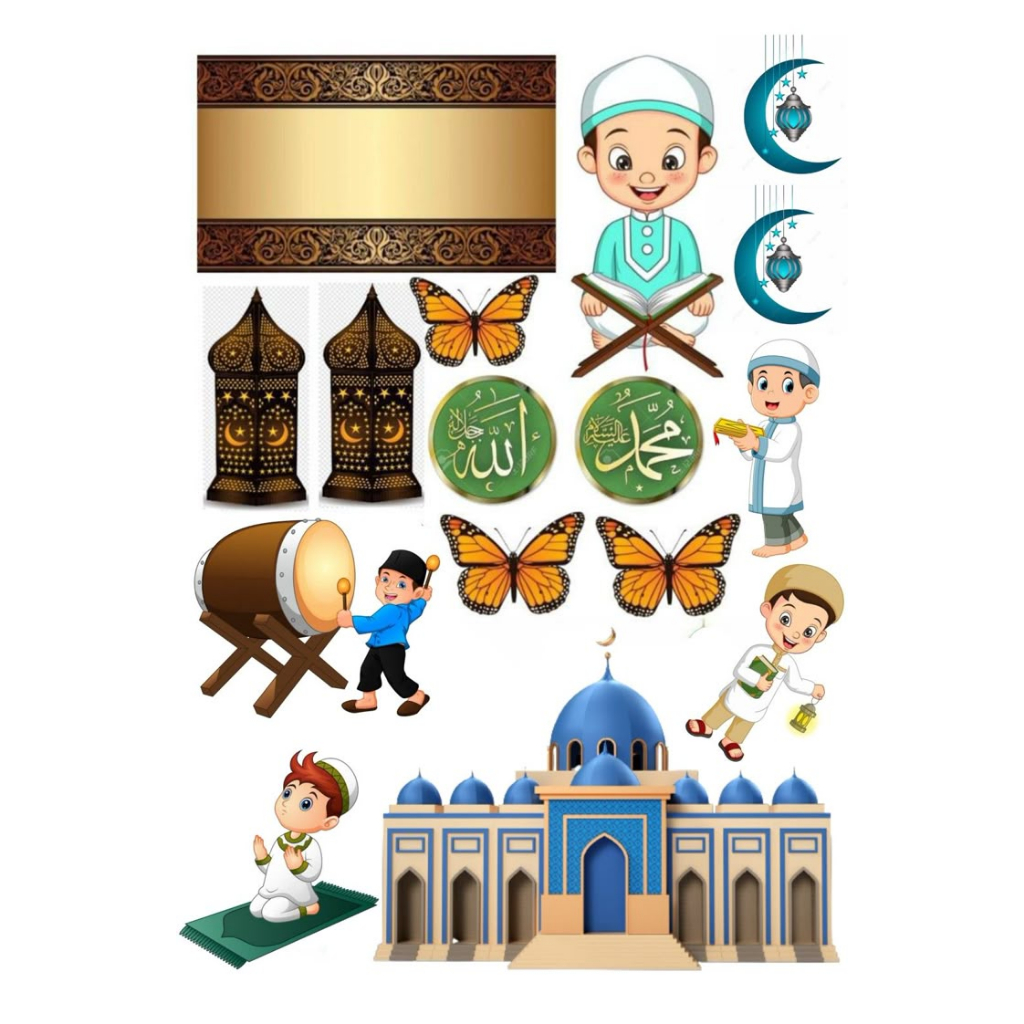 Jual Topper Tema ANAK MUSLIM MUSLIMAH/MENGAJI / HARI SANTRI | Shopee ...