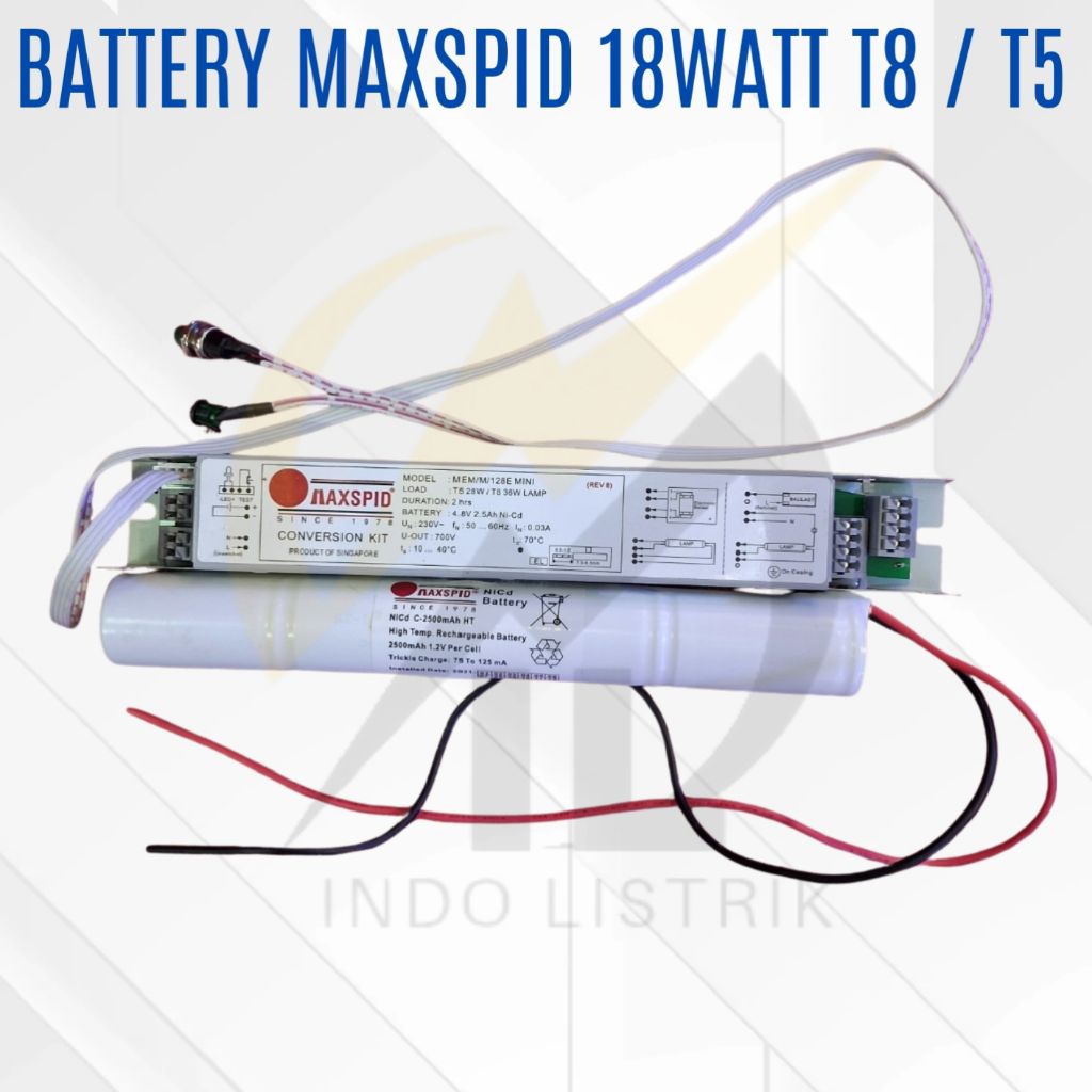 Jual Battery Emergency Maxspid lampu TL 18w T5 / T8 230v / Maxspid ...