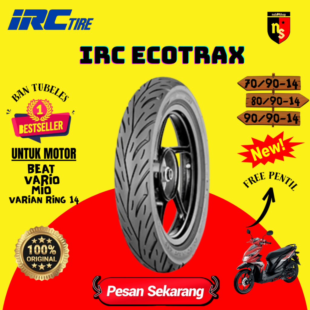 Jual Ban IRC ECOTRAX NR96 90 90 80 90 70 90 Ring 14 Motor Beat Vario ...