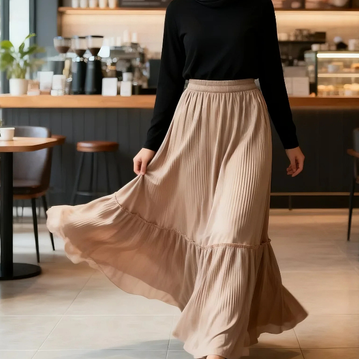 Jual ROK RIMPLE 2 SUSUN PREMIUM BAHAN JERSEY PREMIUM BANGKOK | Shopee ...