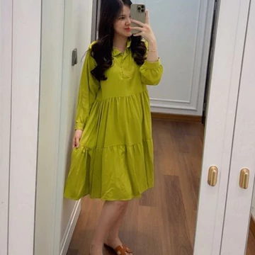 Delivia Dress Dediana Premium Busui Bumil Friendy Casual Polos Motif Wanita 5020