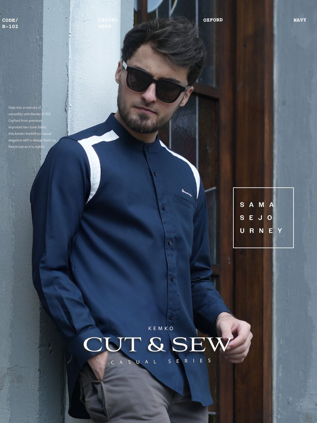 Jual SAMASE Kemko Cut & Sew R102 Kemeja Koko Atasan pria Muslim Dewasa ...
