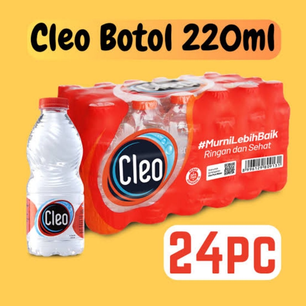 Jual Cleo Air Murni Botol 220ml 1 Dus Isi 24 Botol – Air Mineral Cleo ...