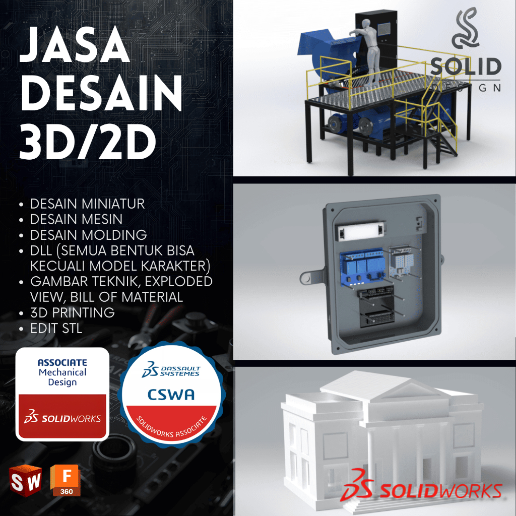 Jual Jasa Desain 3d Modeling Solidworks/CAD | Maket, Mesin,Produk ...