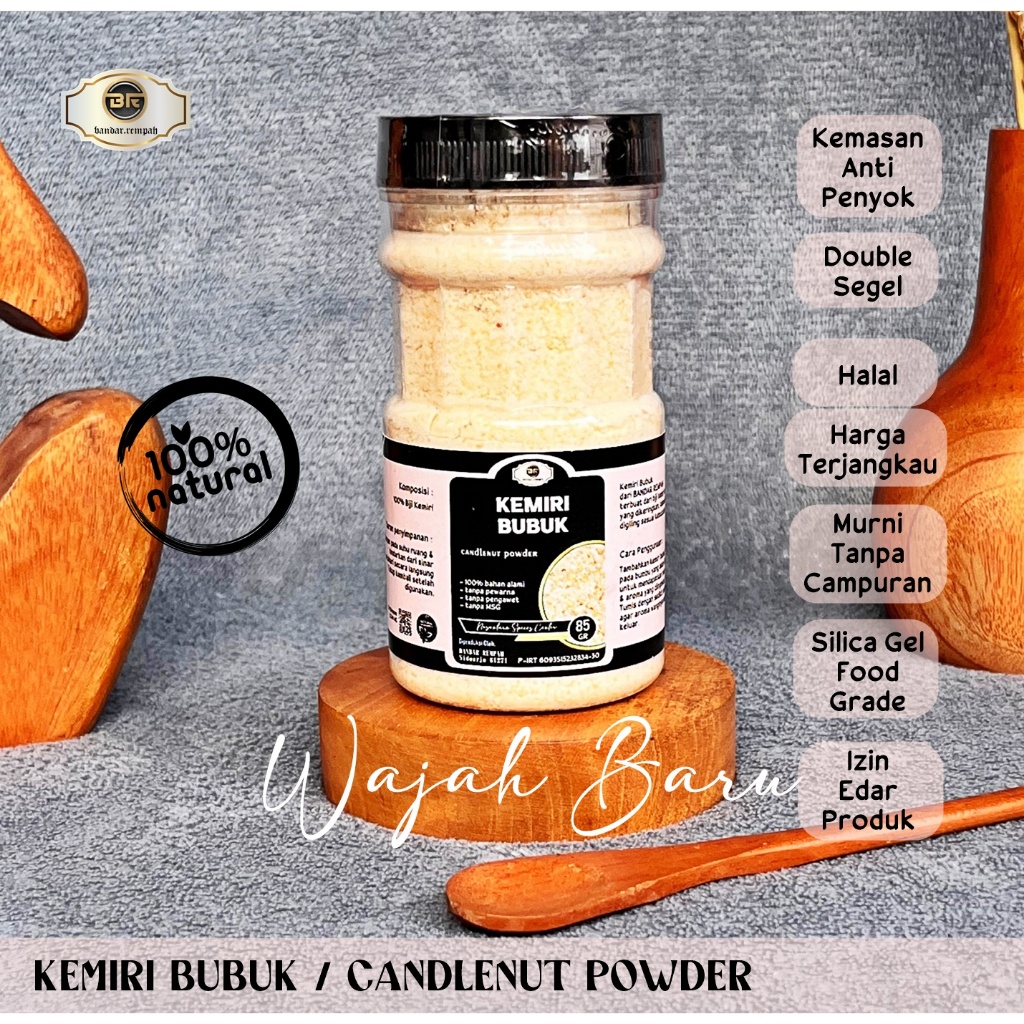Jual BR - KEMIRI BUBUK (CANDLENUT POWDER) | Shopee Indonesia