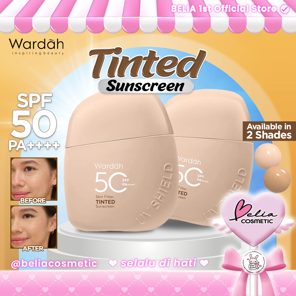 Jual [ BELIA ] Wardah Sunscreen UV Shield Skin Filter Tinted SPF 50 PA ...