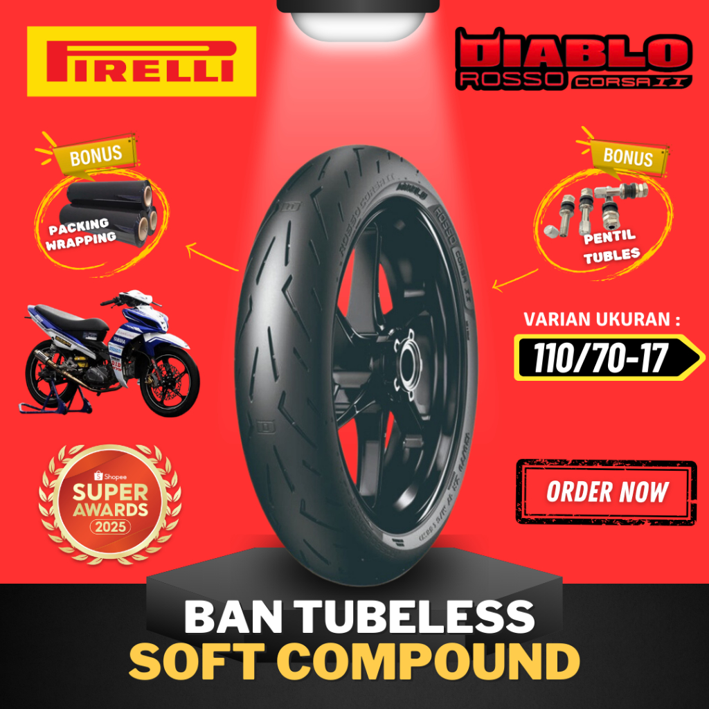 Jual [READY COD] BAN PIRELLI DIABLO ROSSO CORSA 2 110/70-17 SOFT ...