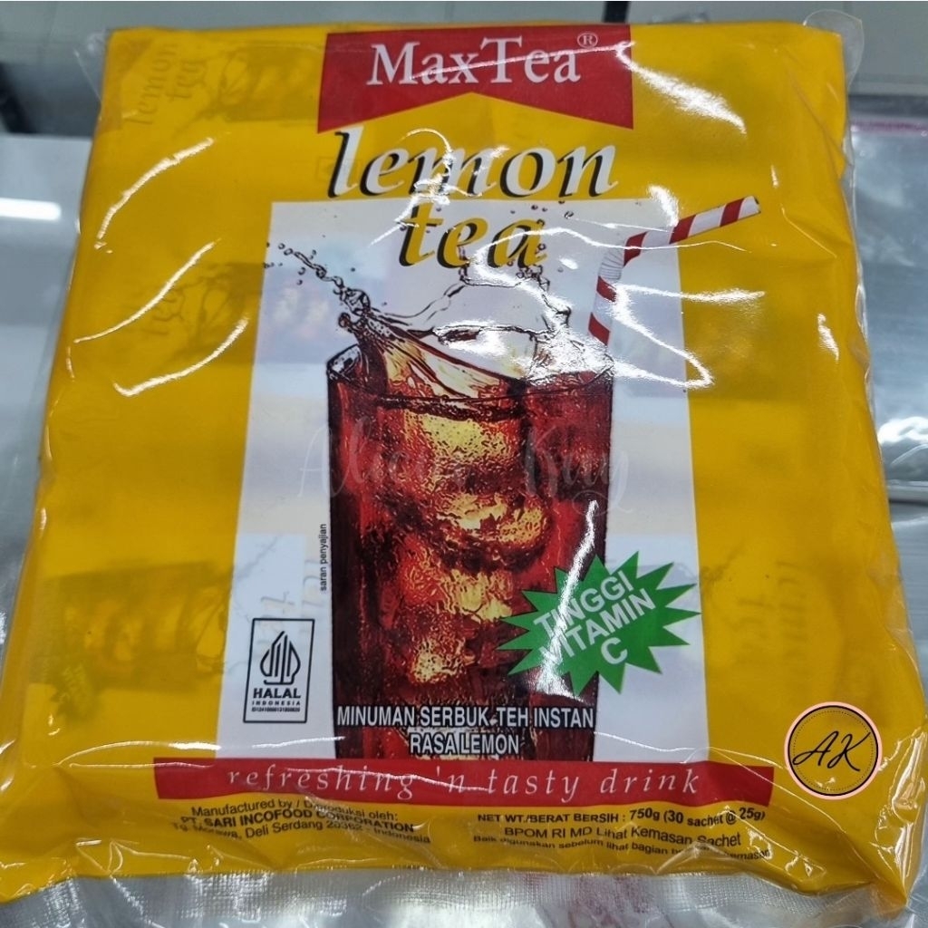 Jual Maxtea max Tea Lemon Tea 25gr isi 30 sachet | Shopee Indonesia