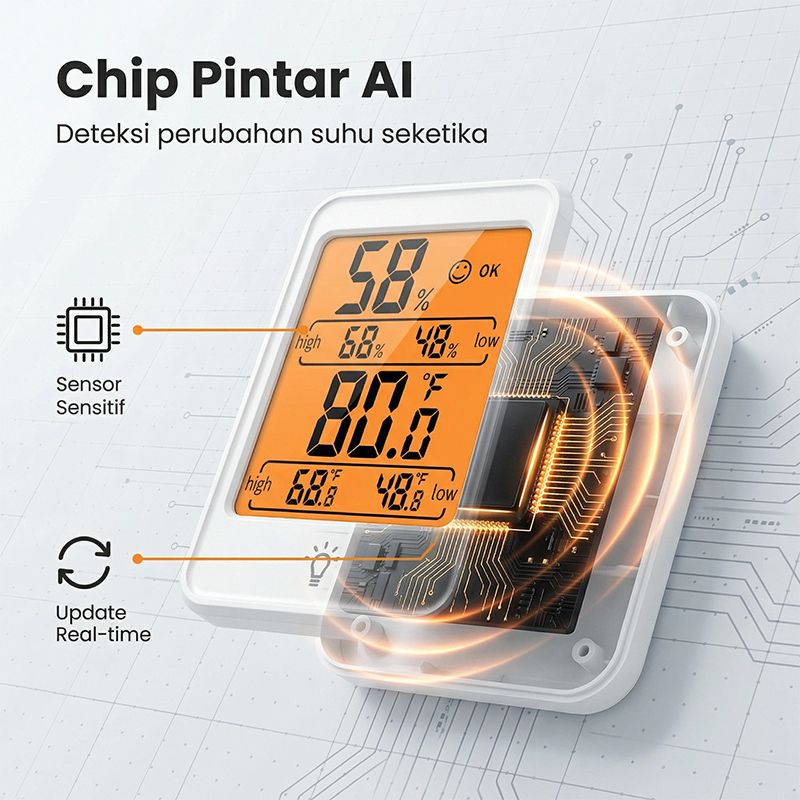 Jual Hygrometer Digital Akurasi Tinggi | Termometer Ruangan dengan ...
