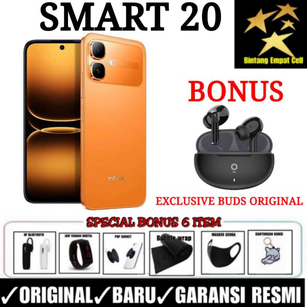 INFINIX SMART 20 4/128 & 4/64 GARANSI RESMI