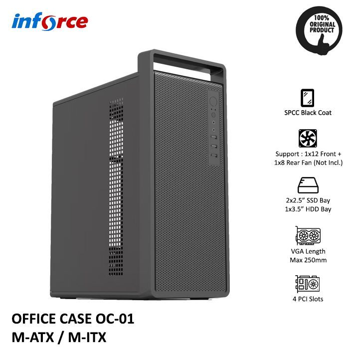 Jual Inforce Office Case OC-01 Casing PC Black | Shopee Indonesia