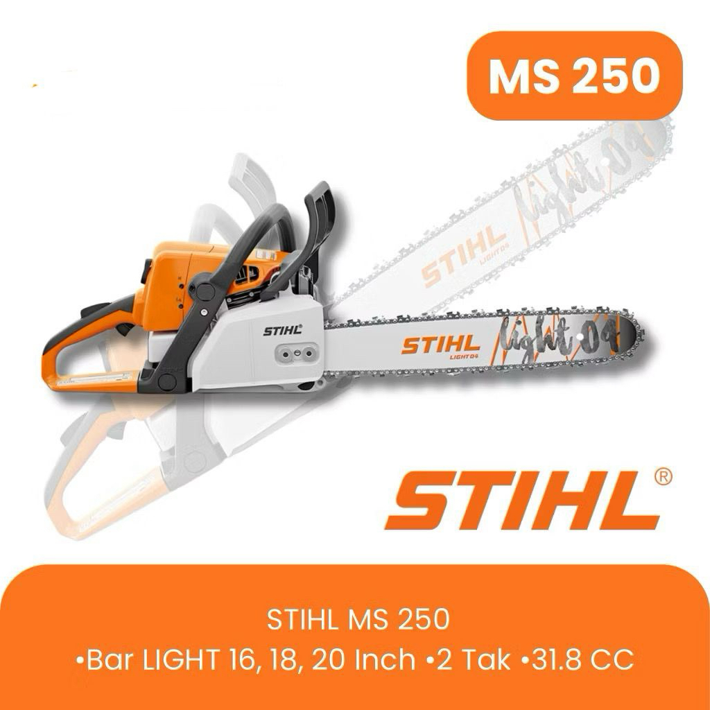Jual Mesin Gergaji Kayu Chain Saw STIHL MS250 20 inch Bar Gigi ...