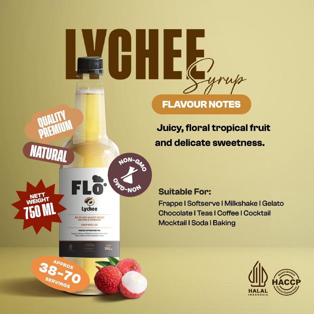 Jual FLO Lychee Syrup 750ml Sirup Leci | Shopee Indonesia