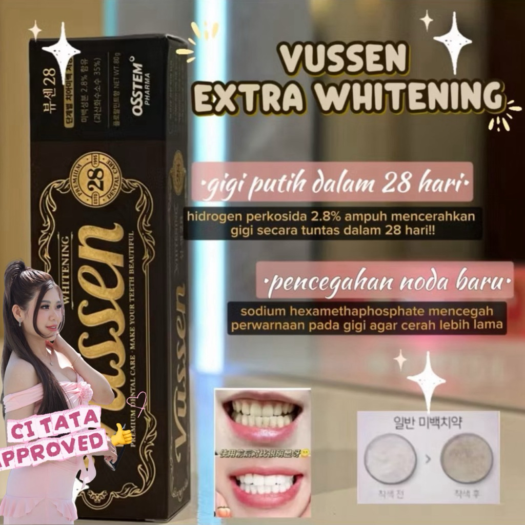 Jual VUSSEN Toothpaste (pasta gigi pemutih gigi no.1 korea) | Shopee ...