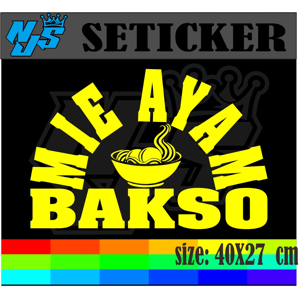 Jual cutting stiker tempelan nama jualan mie ayam bakso dengan model ...