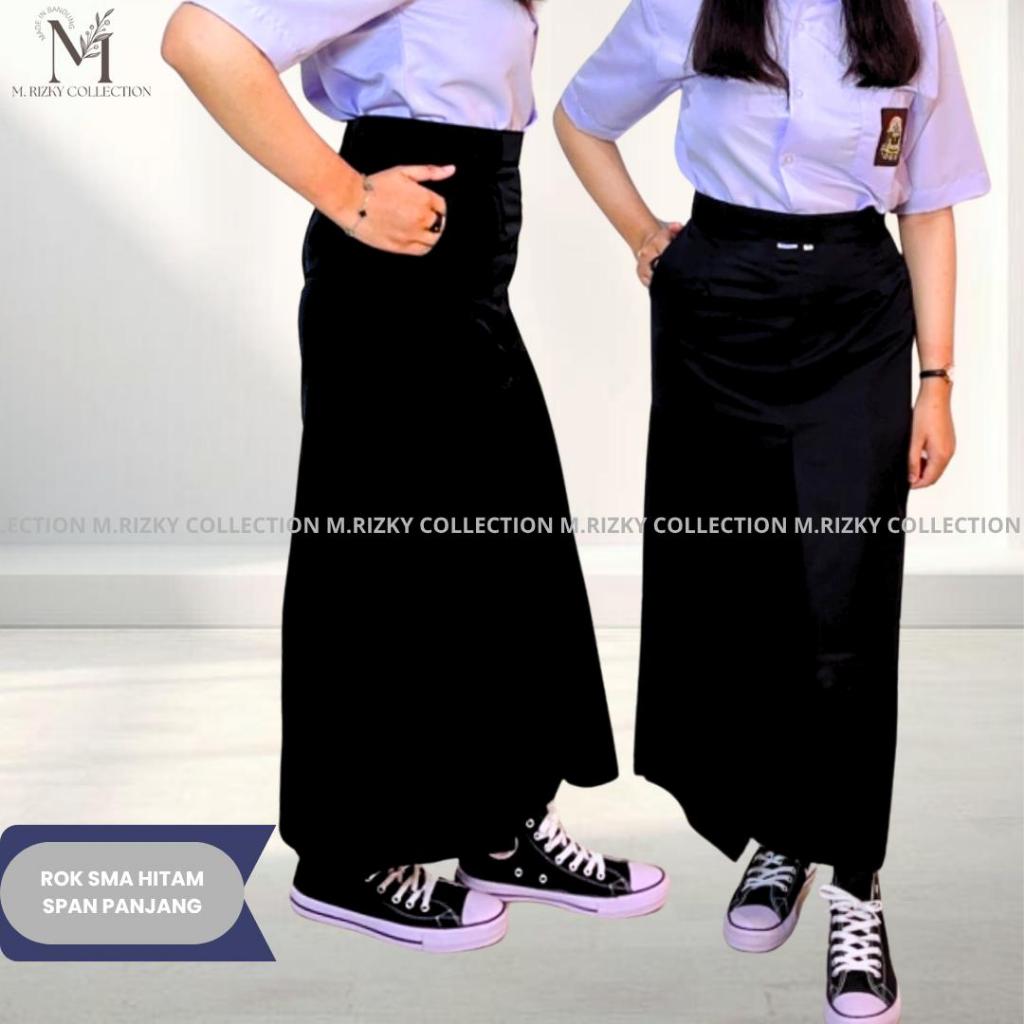 Jual ROK HITAM SMA Rok Hitam Panjang Pendek Span Rempel Rok Sekolah ...
