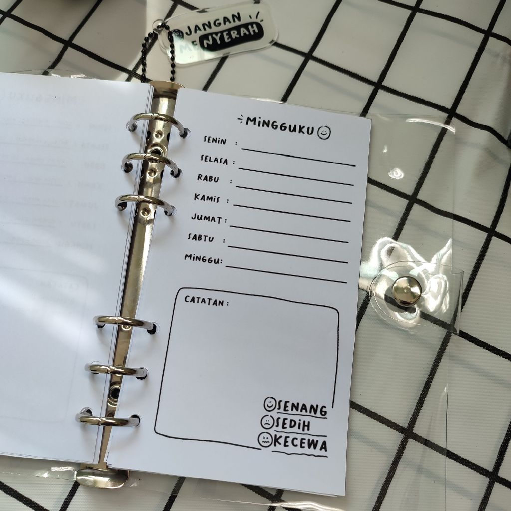 Jual RAHASIA Bundle Binder Refill Isi binder A6 6 Lubang isi 10 lembar ...