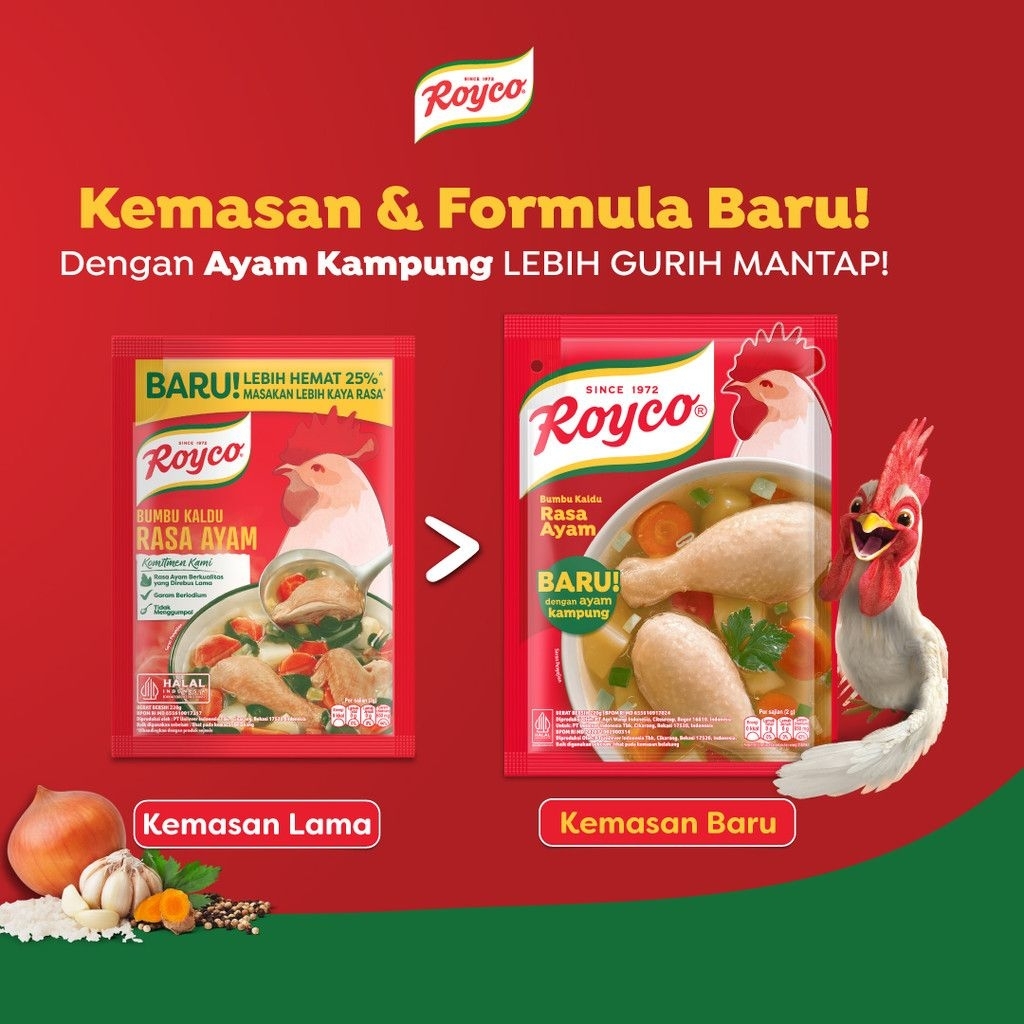 Jual Royko 220g x 24 pcs BUMBU KALDU AYAM SAPI Beryodium kemasan 1 ...
