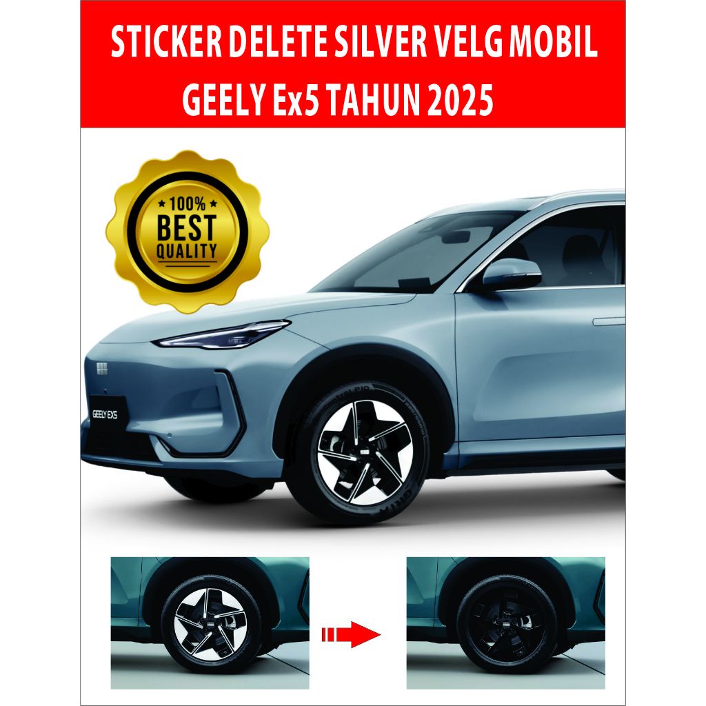 Jual STICKER DELETE SILVER VELG MOBIL GEELY EX-5 TAHUN 2025 | Shopee ...