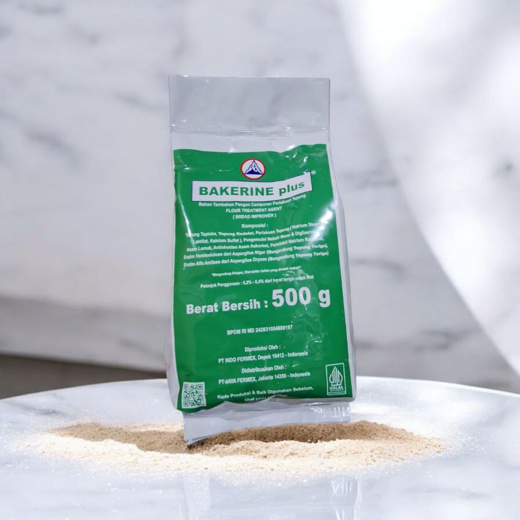 Jual Bakerin Tambahan Pangan 500gr Bahan Tambahan Baking Roti Donat ...