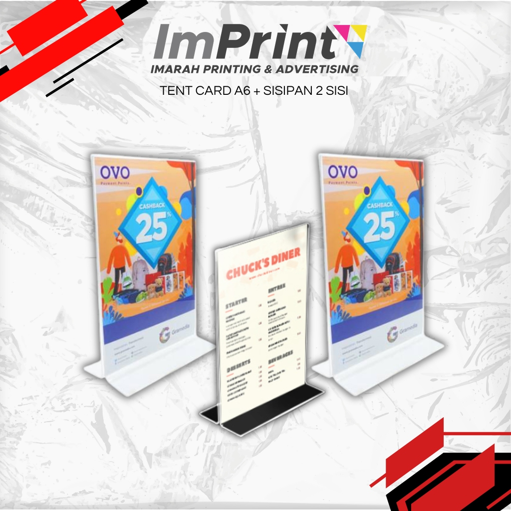 Jual Jelajah Karya - Tent Card Acrylik Tent Card A6/Dengan Sisipan ...