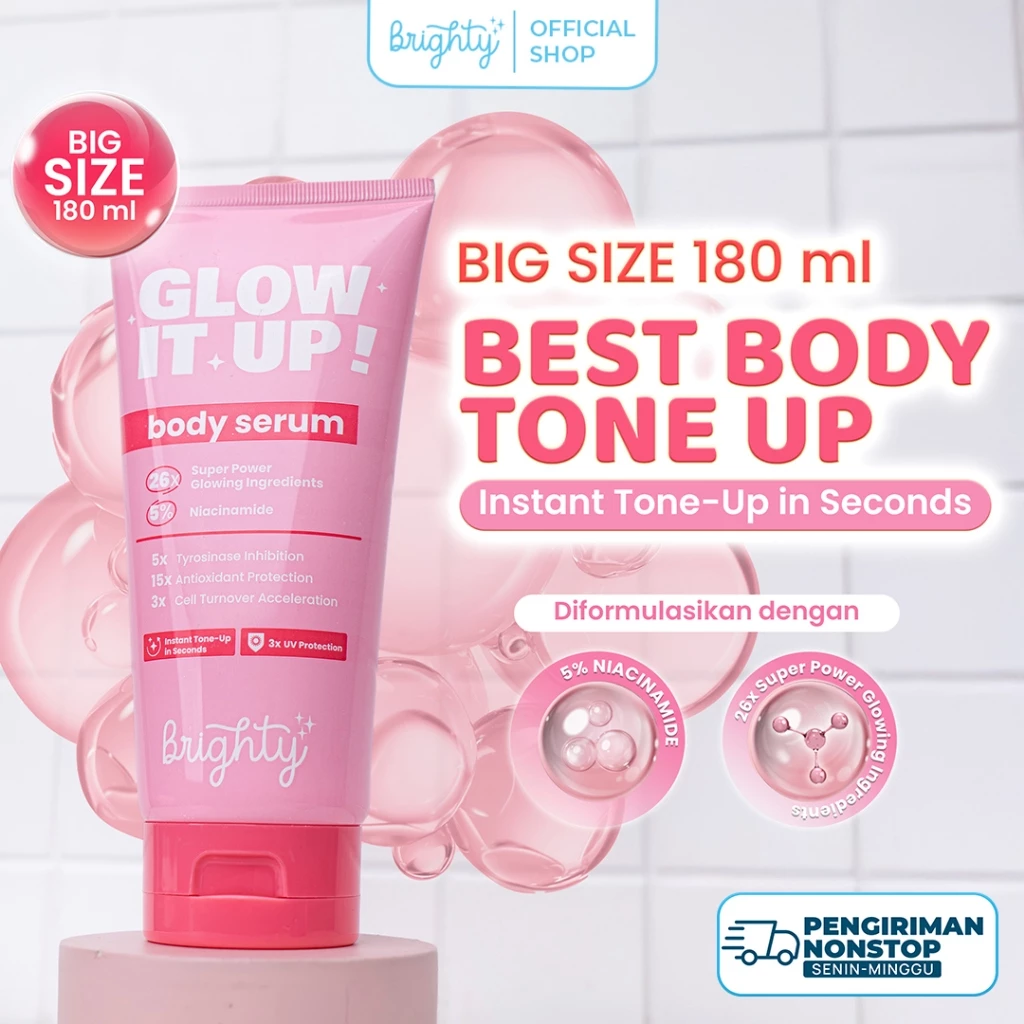 Pratinjau Brighty Glow It Up Body Serum Mengurangi Noda Hitam Pencerah Kulit Melembabkan Memperkuat Skin Barier