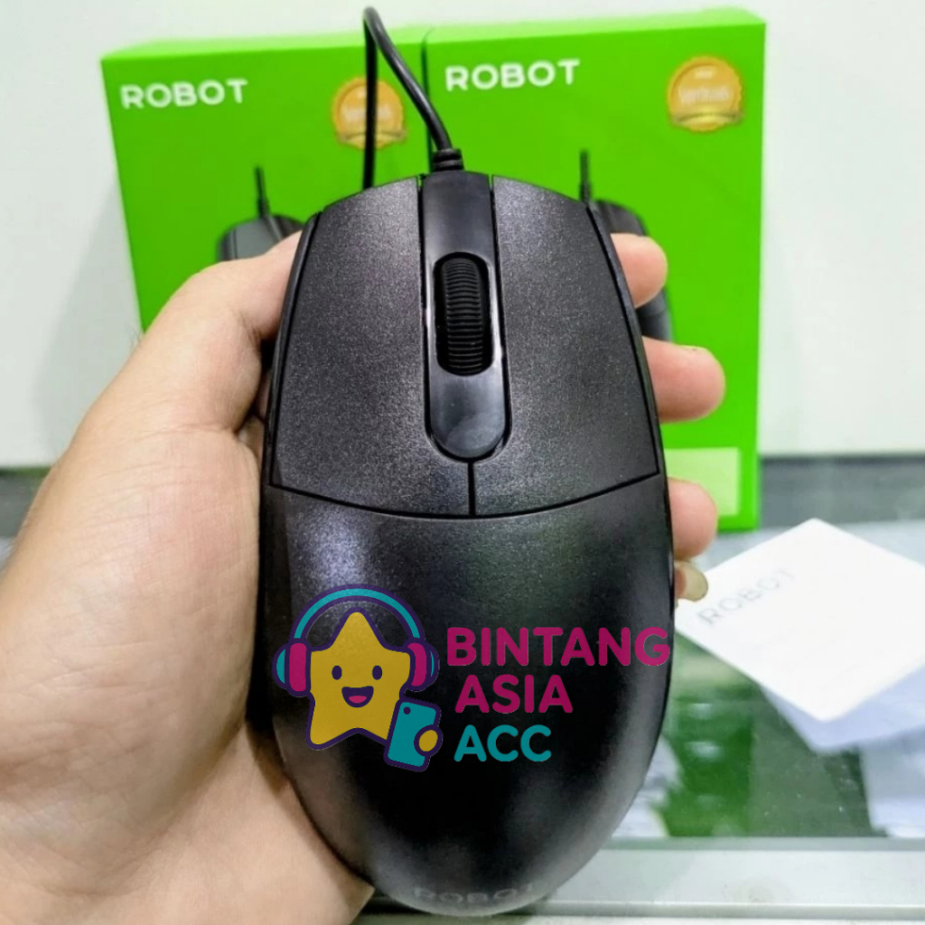 Jual Mouse Wired ROBOT M102 1200DPI Kecepatan Kursor Akurat Cocok untuk ...