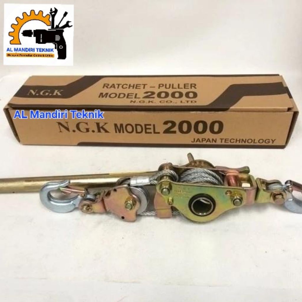 Jual Ratchet Puller 2 Ton (NGK) | Takel NGK 2000 + Wire Grip | Full set ...