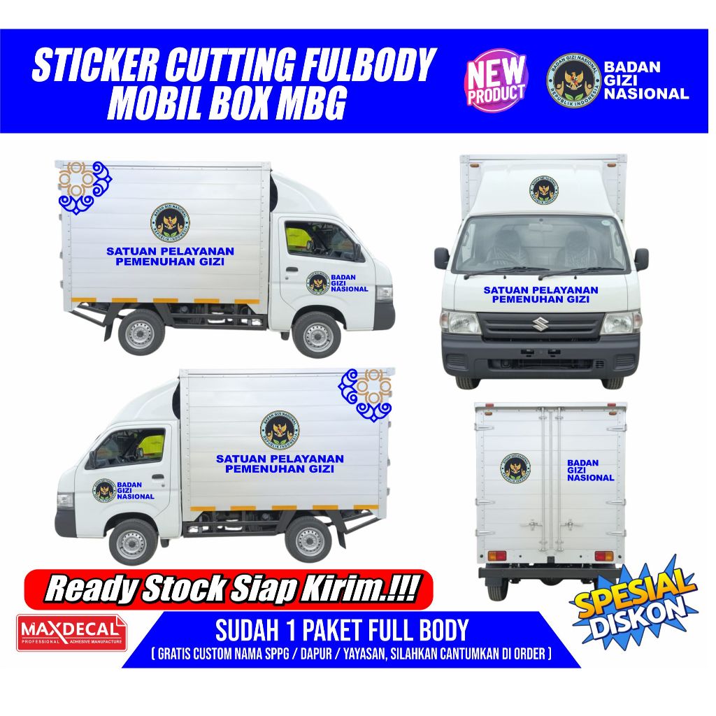Jual STICKER MOBIL MBG CARRY / GRANMAX / STICKER BGN MOBIL CARRY ...
