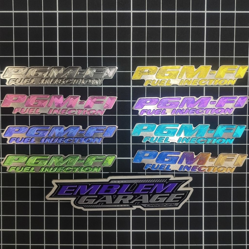 Jual Emblem Logo PGM-FI FUEL INJECTION Titanium Vietnam | Shopee Indonesia