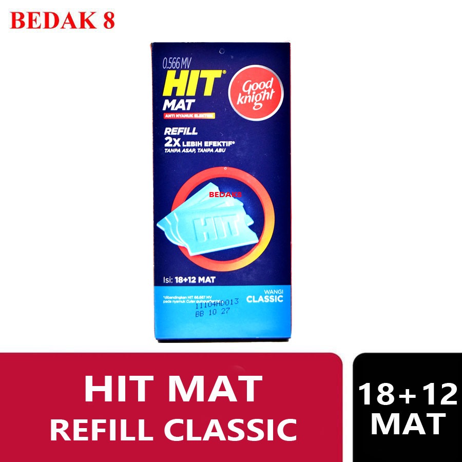 Jual Hit Mat DUS Anti Nyamuk Electrik Refill 18+12 Mat | Shopee Indonesia