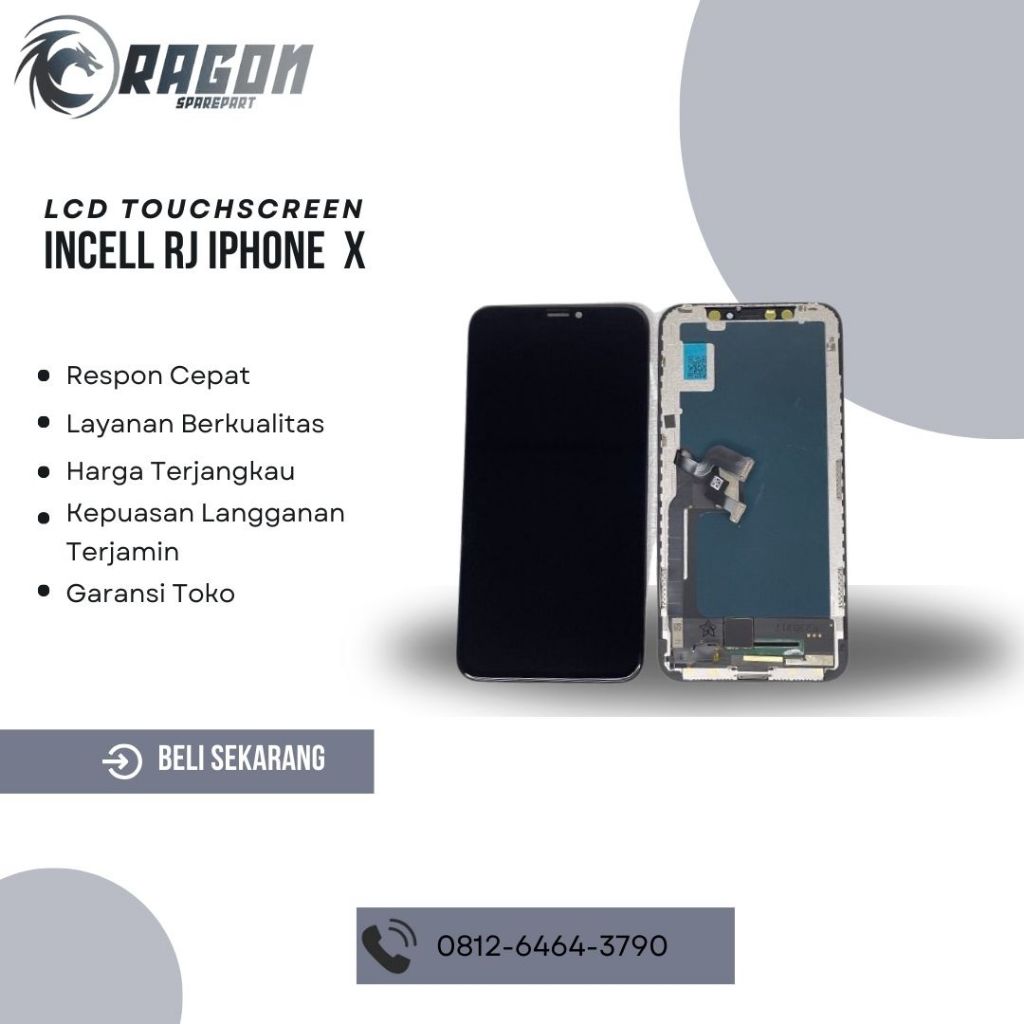 Jual LCD TOUCHSCREEN IP X/XR/XS/XS MAX INCELL RJ BERGARANSI | Shopee ...