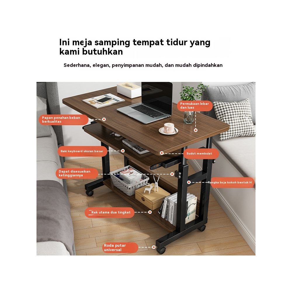 Jual Meja Laptop Dengan Keyboard Meja Belajar Portable Multifungsi ...