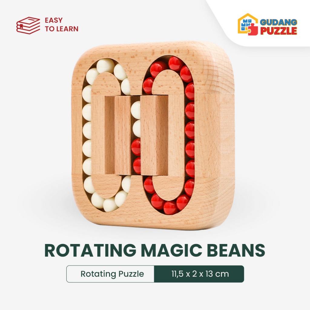 Jual Wooden Rotating Magic Beans Cube Fingertip Fidgeted Toys - Mainan ...