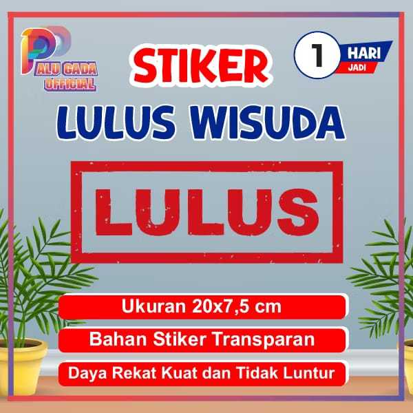 Jual Stiker lulus Wisuda Sticker wisuda transparan | Shopee Indonesia