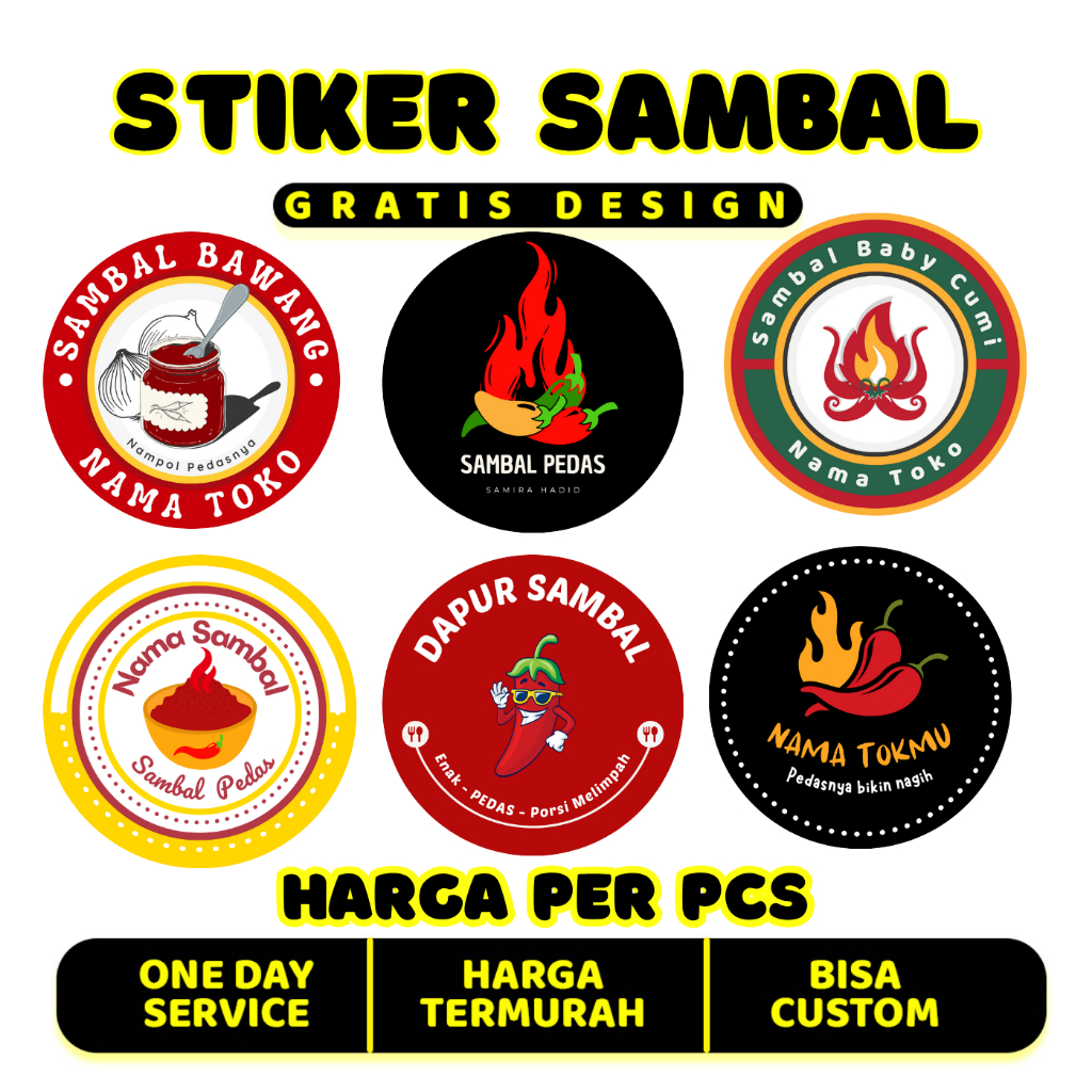 Jual STIKER / STIKER SAMBAL / STIKER SAMBEL / STIKER BASRENG / STIKER ...