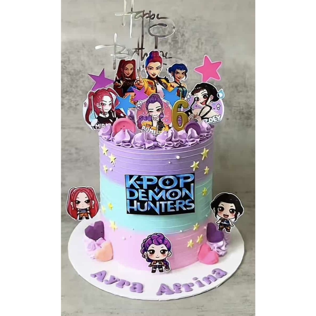 Jual Topper KPOP DEMON HUNTERS / Topper Kue Ulang Tahun / Topper Cake ...