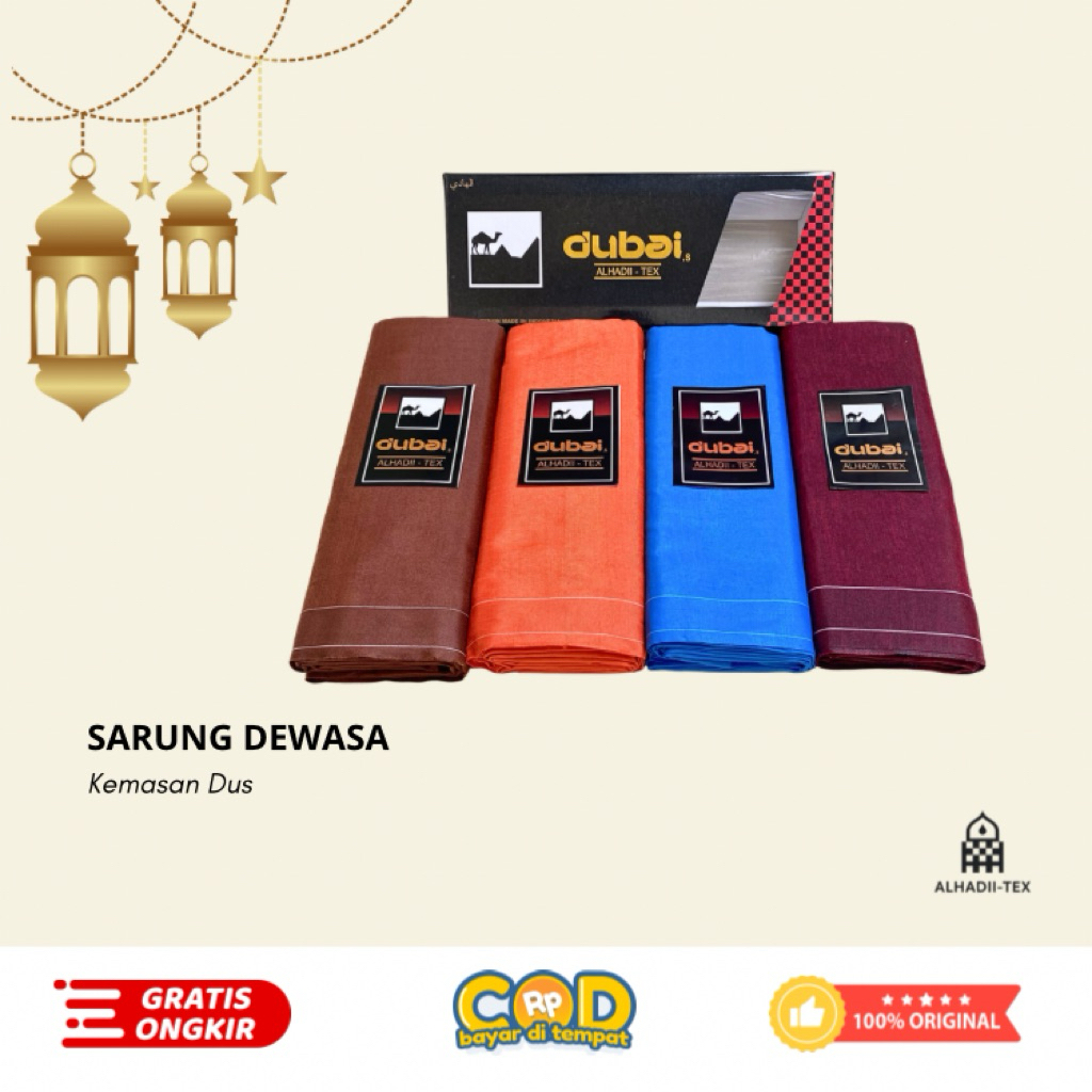 SARUNG TENUN POLOS DUS | SARUNG HAJIAN | SARUNG DEWASA | SARUNG PRIA