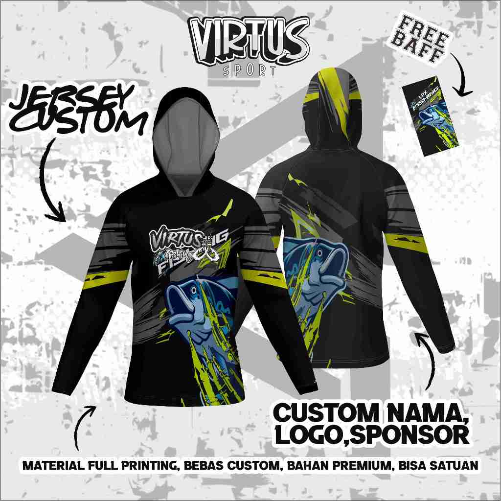 Jual Jersey Mancing Full Printing Bisa Custom Nama | Shopee Indonesia