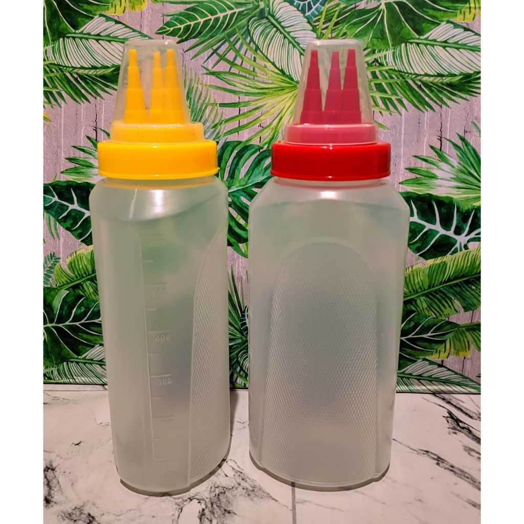 Jual Botol plastik takuma LUBANG 3 600ml/ Botol saus / Botol saos ...
